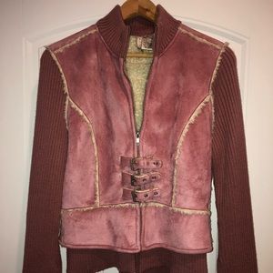 Twiggy - Magenta Faux Sherpa Jacket